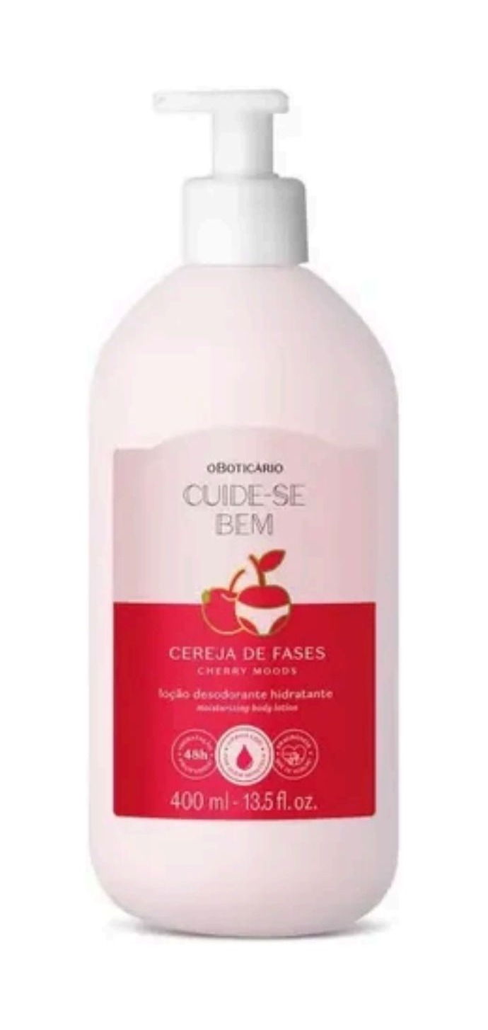 Hidratante Cuide-se Bem Cereja de Fases 400ml — O Boticário com entrega em Recife | Liquida Perfumes