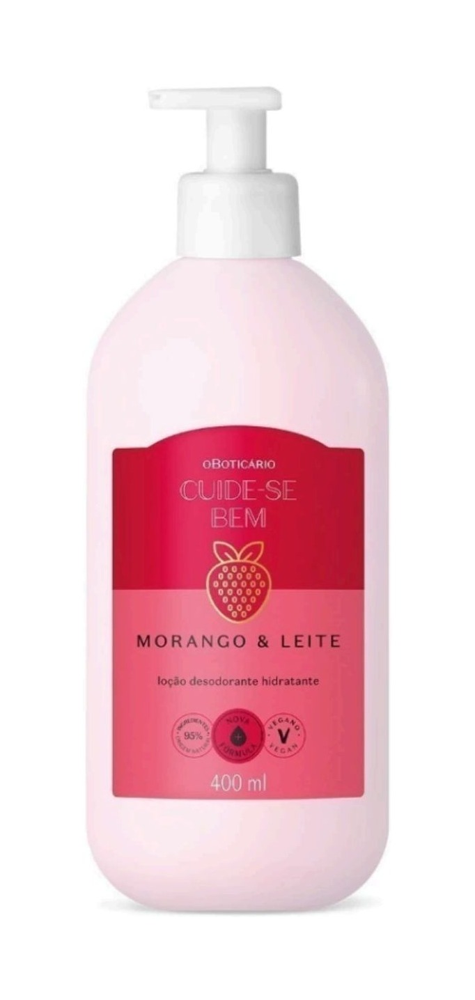 Hidratante Cuide-se Bem Morango e Leite 400ml — O Boticário com entrega em Recife | Liquida Perfumes