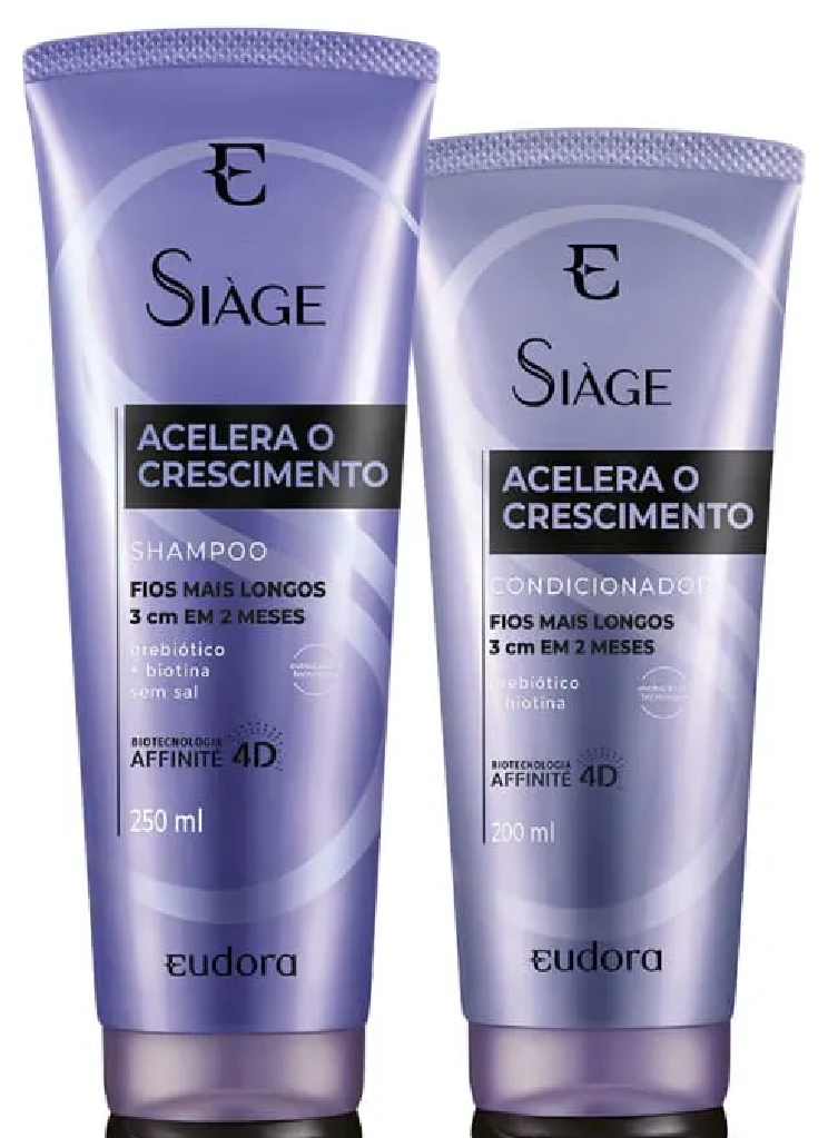 Shampoo e Condicionador Siàge Acelera o Crescimento — Eudora com entrega em Recife | Liquida Perfumes