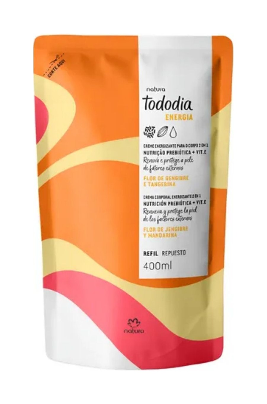Refil Hidratante Tododia Energia 400ml — Natura com entrega em Recife | Liquida Perfumes